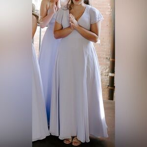 Azazie Lavender Chiffon Dress